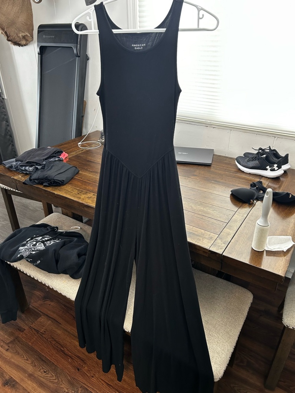 American Eagle Outfitters Black Wide-Leg Jumpsuit